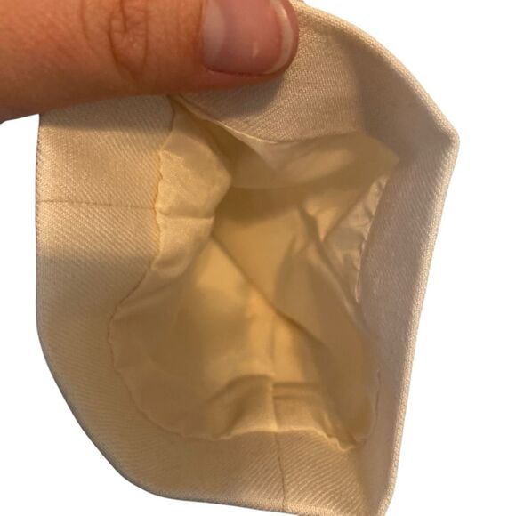 American Eagle Cream Linen Cropped Long Sleeve Button Blazer Size Small - Picture 7 of 9